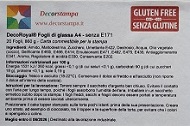 CIALDA IN IN GLASSA (Tipo pasta di zucchero) formato A4 confezione 20 fogli - Senza E171